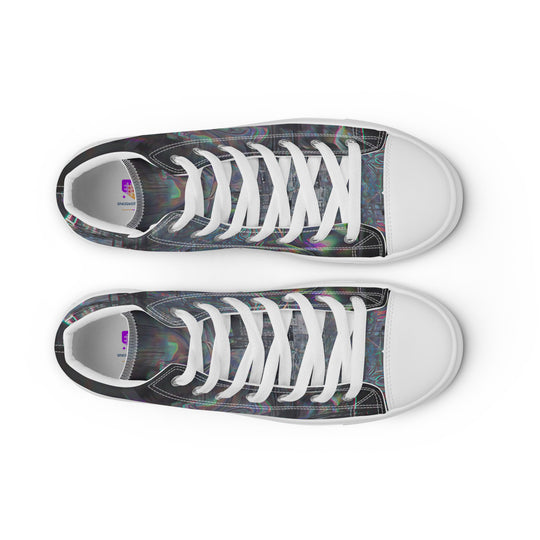 Glitchwear Women's High Top Canvas Shoes, Everyday AI-Designed 0, view 7