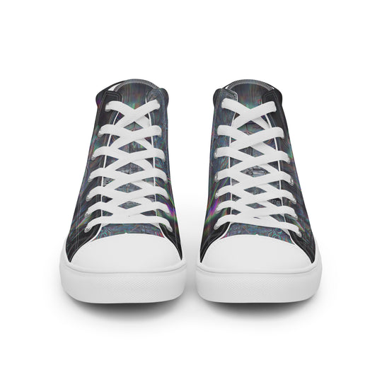 Glitchwear Women's High Top Canvas Shoes, Everyday AI-Designed 0, view 5