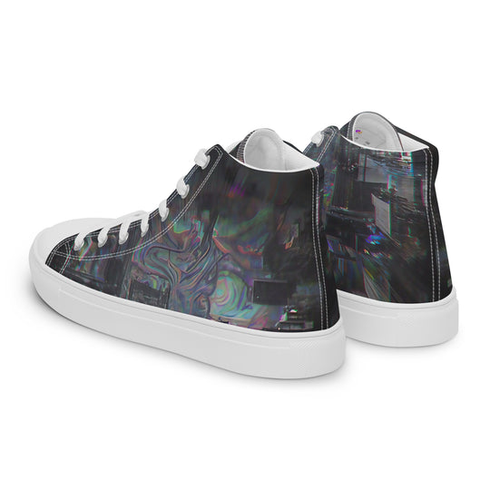 Glitchwear Women's High Top Canvas Shoes, Everyday AI-Designed 0, view 11