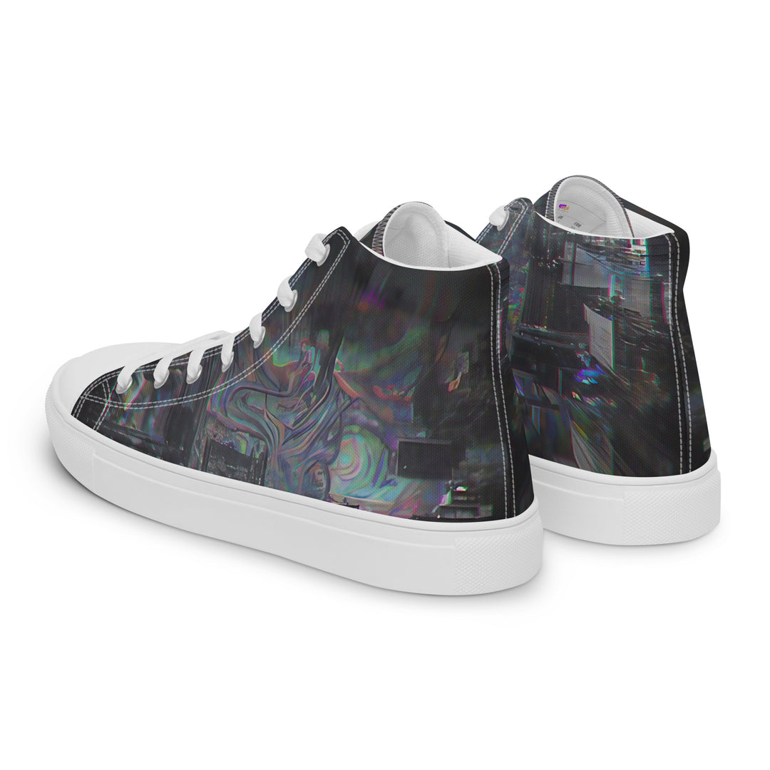 Glitchwear Women's High Top Canvas Shoes, Everyday AI-Designed 0, view 11