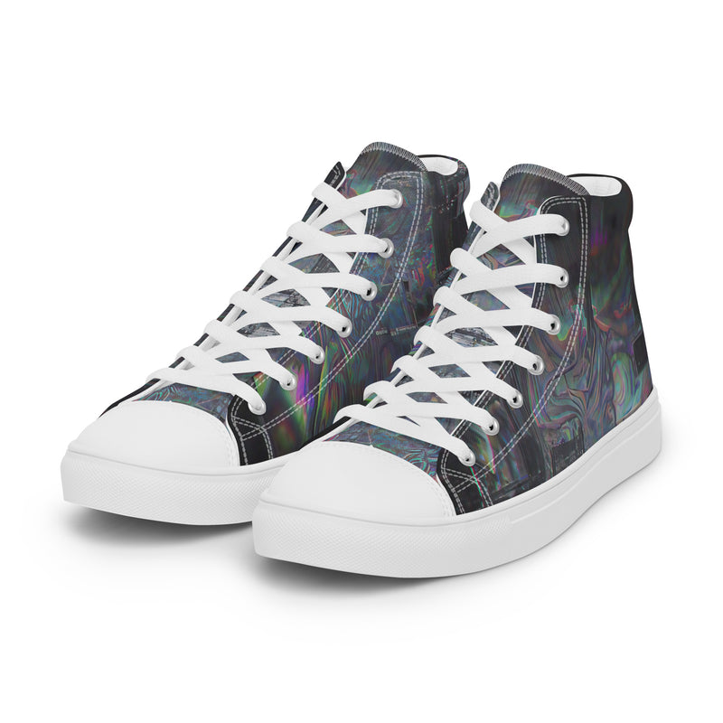 Glitchwear Women's High Top Canvas Shoes, Everyday AI-Designed 0, view 1