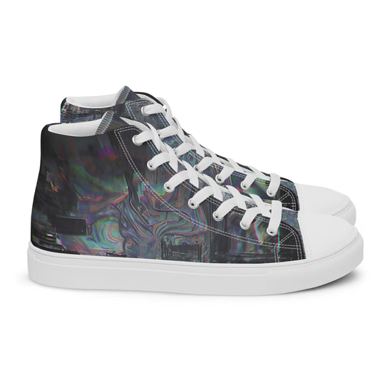 Glitchwear Women's High Top Canvas Shoes, Everyday AI-Designed 0, view 14
