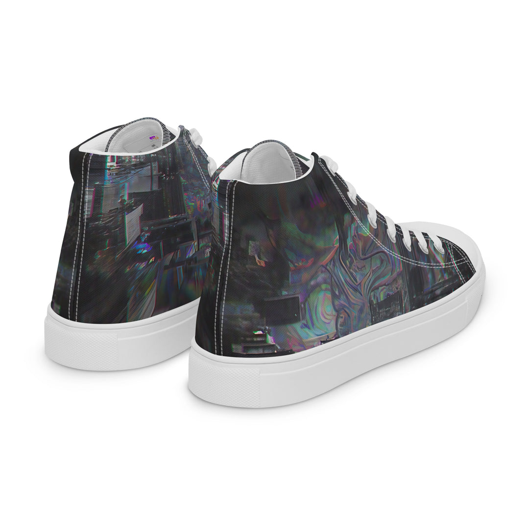 Glitchwear Women's High Top Canvas Shoes, Everyday AI-Designed 0, view 16