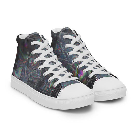 Glitchwear Women's High Top Canvas Shoes, Everyday AI-Designed 0, view 18