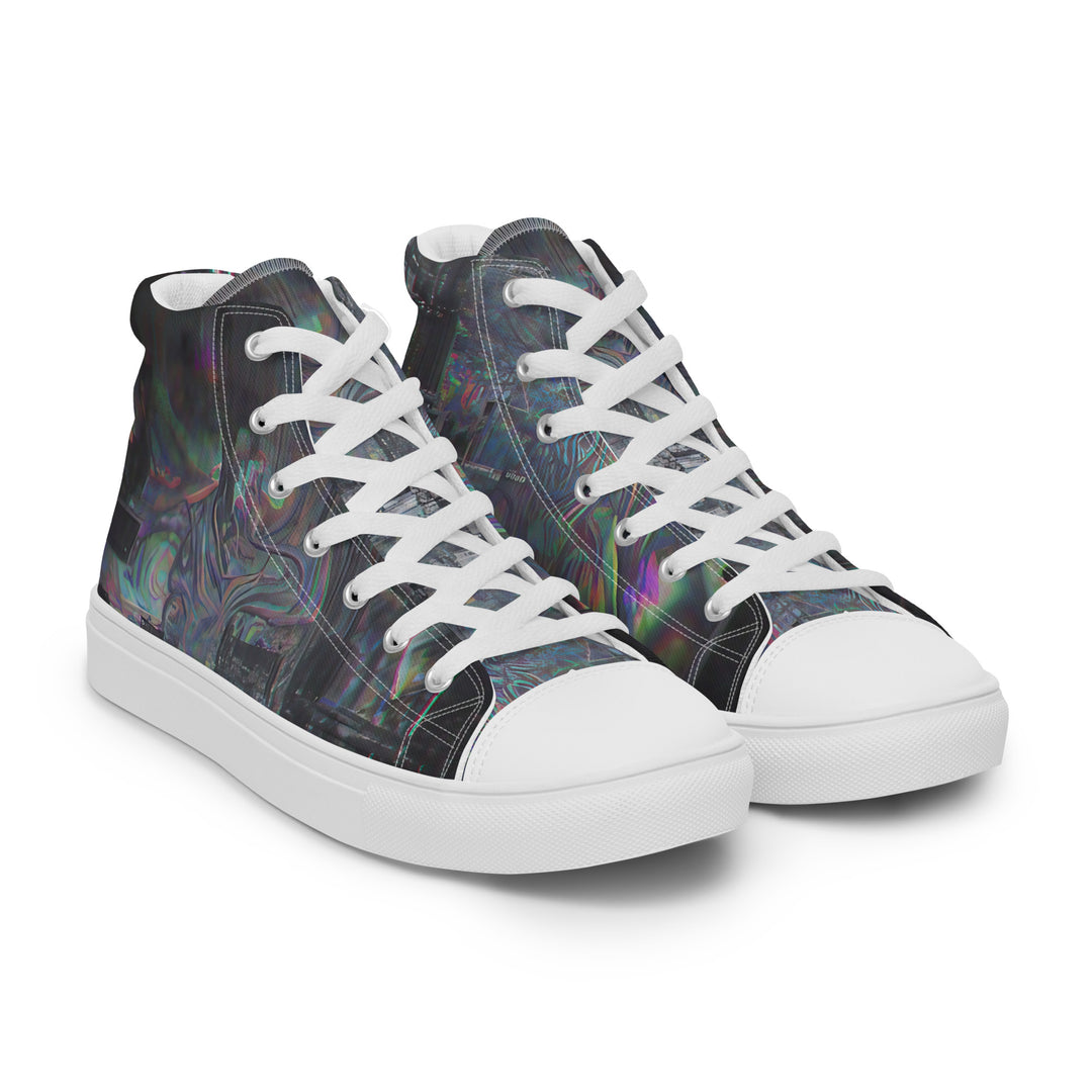 Glitchwear Women's High Top Canvas Shoes, Everyday AI-Designed 0, view 18