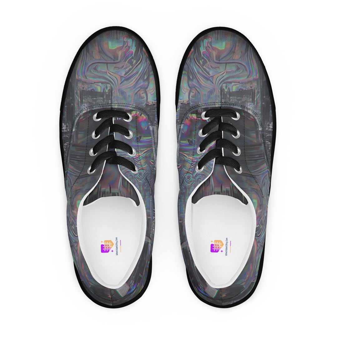 Glitchwear Women's Lace-Up Canvas Shoes, Everyday AI-Designed 0, main view