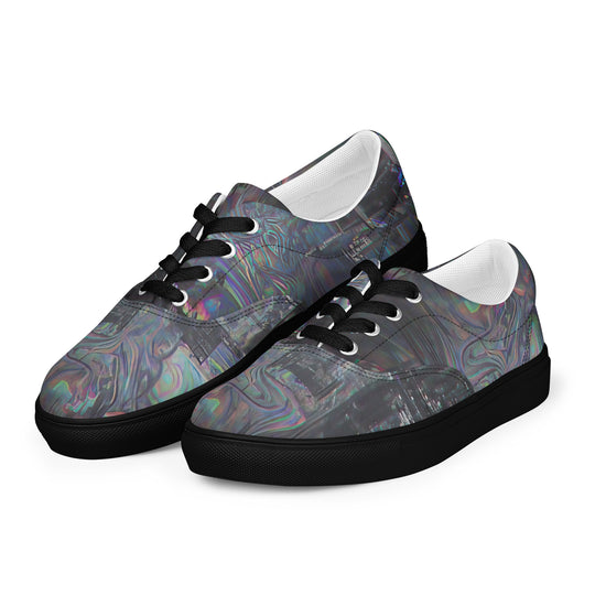 Glitchwear Women's Lace-Up Canvas Shoes, Everyday AI-Designed 0, view 9