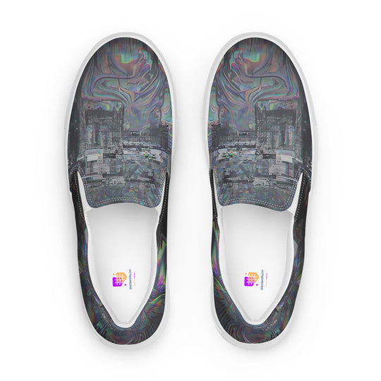 Glitchwear Women's Slip-On Canvas Shoes, Everyday AI-Designed 37, view 2