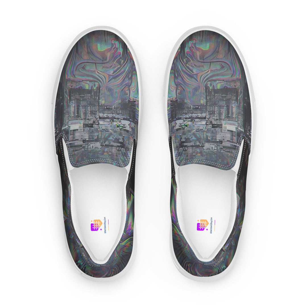 Glitchwear Women's Slip-On Canvas Shoes, Everyday AI-Designed 37, view 2