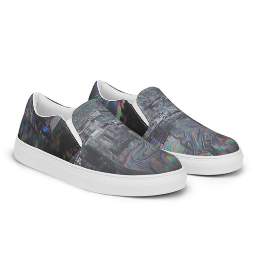 Glitchwear Women's Slip-On Canvas Shoes, Everyday AI-Designed 37, view 6
