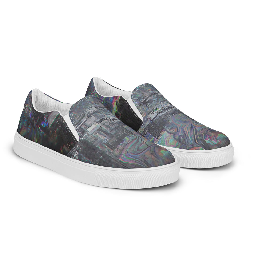 Glitchwear Women's Slip-On Canvas Shoes, Everyday AI-Designed 37, view 6